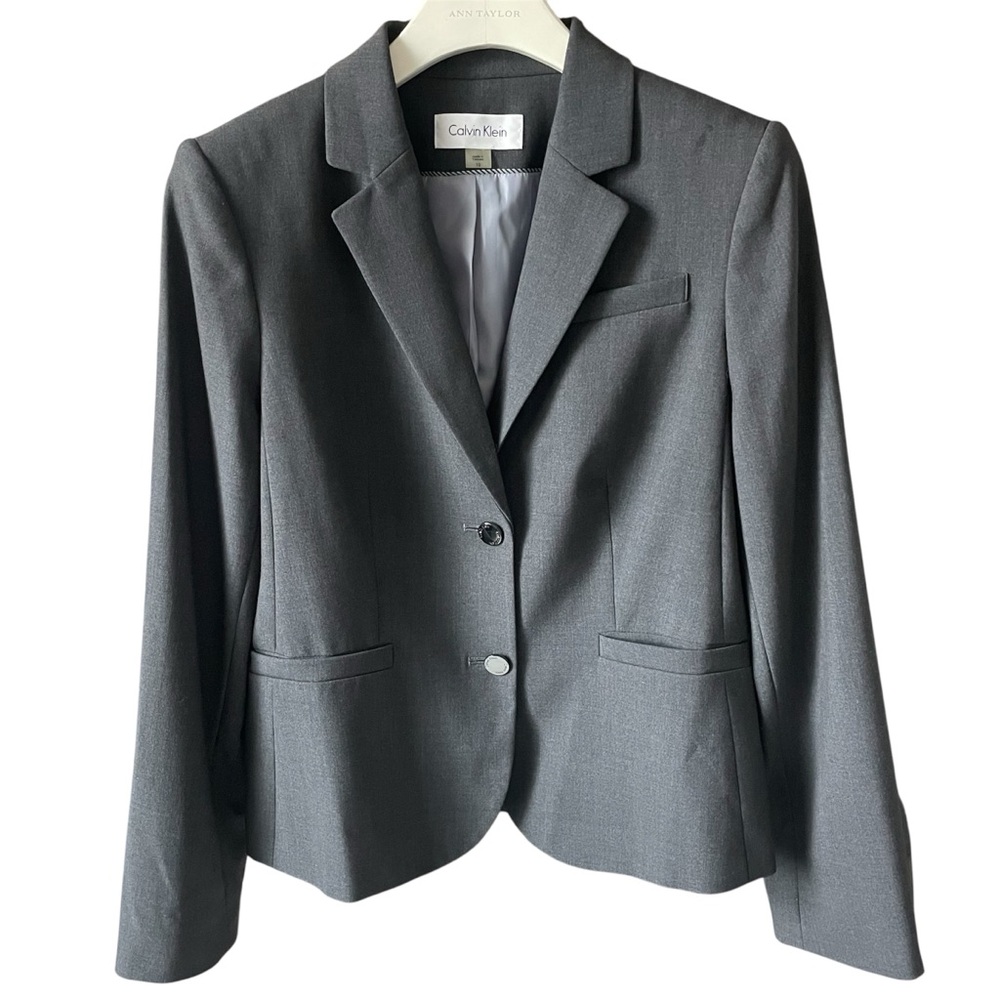 Calvin Klein Classic Gray Suit Blazer - Size 10